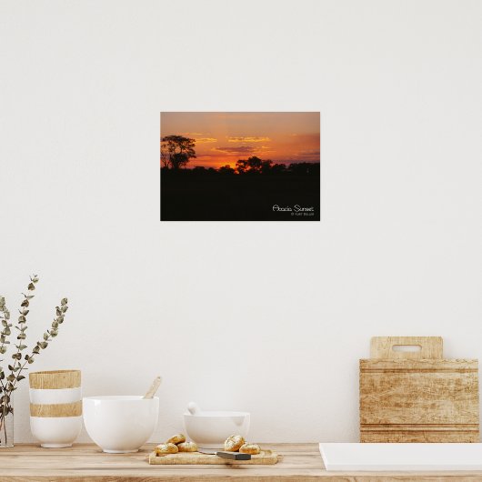 Acacia Sunset Poster (Küche)