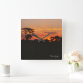 Acacia Sunset Quadratische Wanduhr (Zuhause)