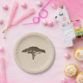 Acacia Tree African Safari Pappteller (Party)