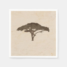 Acacia Tree African Safari Serviette