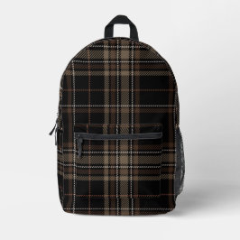 Academia Black Kariert Bedruckter Rucksack