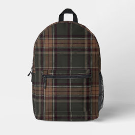 Academia Green Kariert Bedruckter Rucksack