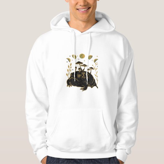 Academia Moon Witchy Goblincore Aesthetic Frog Cla Hoodie (Vorderseite)