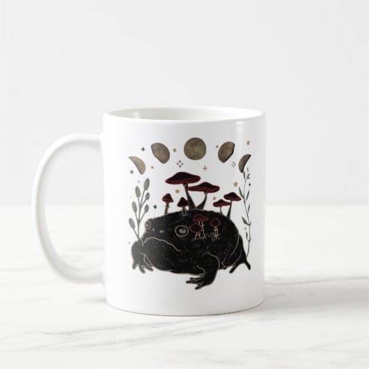 Academia Moon Witchy Goblincore Aesthetic Frog Cla Kaffeetasse (Links)