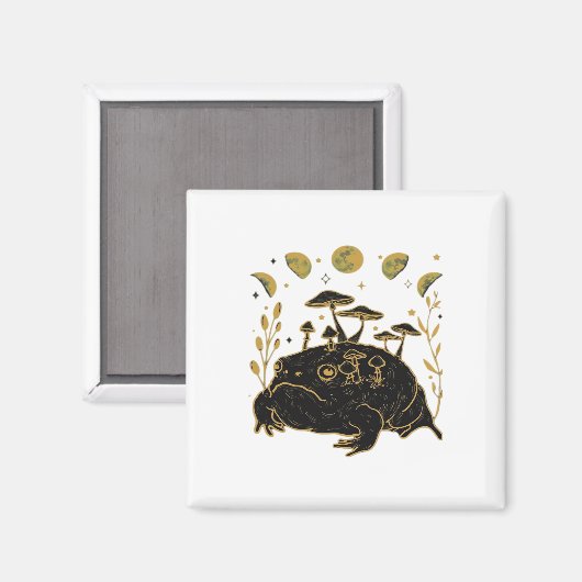 Academia Moon Witchy Goblincore Aesthetic Frog Cla Magnet (Vorderseite/Rückseite)