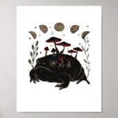 Academia Moon Witchy Goblincore Aesthetic Frog Cla Poster (Vorne)