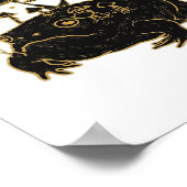 Academia Moon Witchy Goblincore Aesthetic Frog Cla Poster (Ecke)