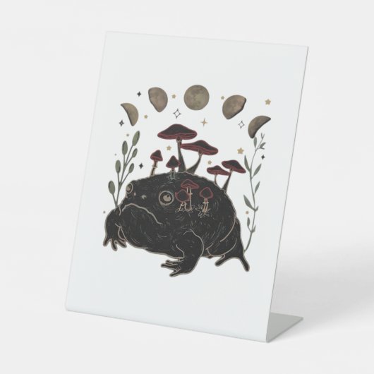 Academia Moon Witchy Goblincore Aesthetic Frog Cla Sockelschild (Vorderseite)