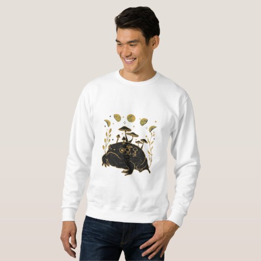 Academia Moon Witchy Goblincore Aesthetic Frog Cla Sweatshirt (Vorne ganz)