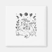 Academia Moon Witchy Goblincore Aesthetic Frog Magnet (Vorne)