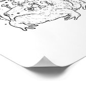 Academia Moon Witchy Goblincore Aesthetic Frog Poster (Ecke)