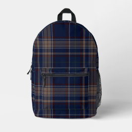 Academia Navy Blue Kariert Bedruckter Rucksack