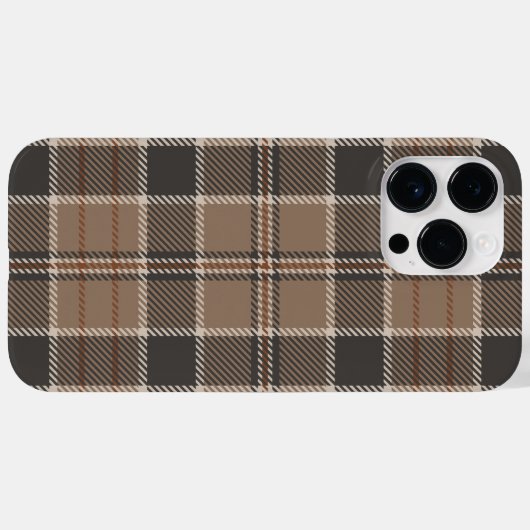 Academia Taupe Tartan Case-Mate iPhone Hülle (Rückseite (Horizontal))