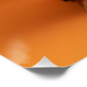 Academic Dachshund Portrait - Orange Sweater Dog Poster (Ecke)