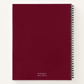 Academic Essentials Burgundy Notebook Notizblock (Rückseite)