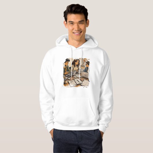 Academic Grind Study Crew • Gemütliche Collegesitz Hoodie (Vorne ganz)