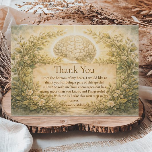 Academic Psychology Graduation Dankeskarte