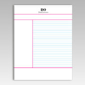 Academic School Monogram Name Lecture Notepad Notizblock