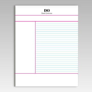 Academic School Monogram Name Lecture Notepad Notizblock