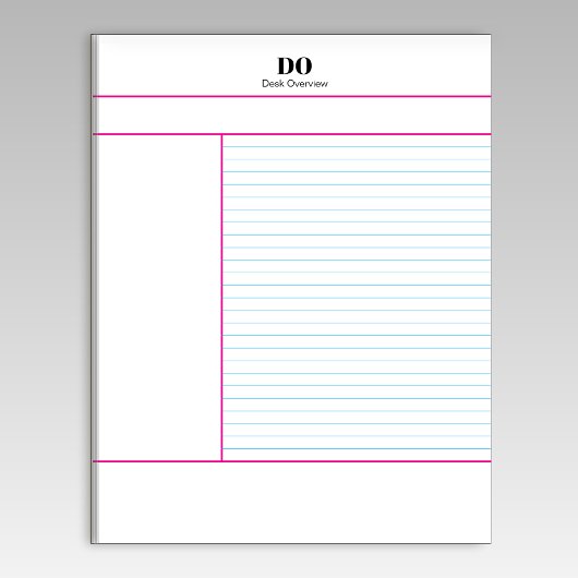 Academic School Monogram Name Lecture Notepad Notizblock