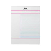 Academic School Monogram Name Lecture Notepad Notizblock (Rotiert)