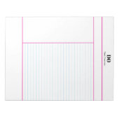 Academic School Monogram Name Lecture Notepad Notizblock (Vorderseite)