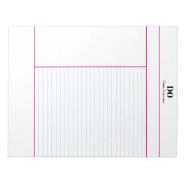 Academic School Monogram Name Lecture Notepad Notizblock