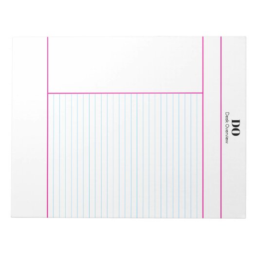 Academic School Monogram Name Lecture Notepad Notizblock (Vorderseite)