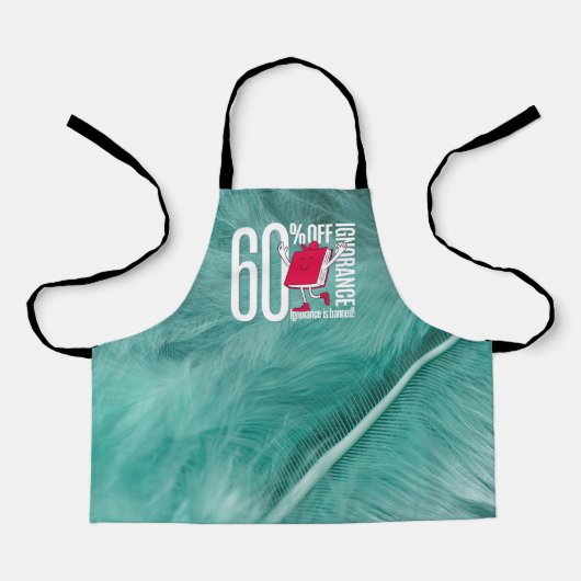 Academic Whimsical Book Character 60 Percent Off  Schürze (Vorderseite)