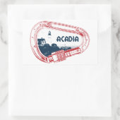 Acadia Climbing Carabiner Rechteckiger Aufkleber (Tasche)