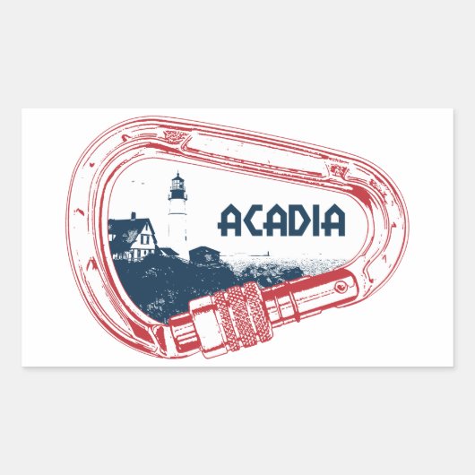 Acadia Climbing Carabiner Rechteckiger Aufkleber (Vorderseite)