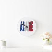 Acadia flag runde wanduhr (Zuhause)
