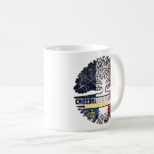 Acadia Frankreich Tree Roots Flag Kaffeetasse (VorderseiteRechts)
