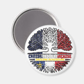 Acadia Frankreich Tree Roots Flag Magnet (Vorderseite/Rückseite)