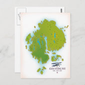 Acadia, Maine National Park Karte Reiseplan. (Vorne/Hinten)