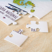 Acadia, Maine National Park Karte Reiseplan. Puzzle (Seite)