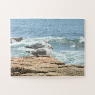 Acadia Maine Ocean Seagulls Oversifiziert Puzzle
