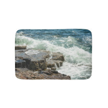 Acadia Maine Ocean Waves Blue