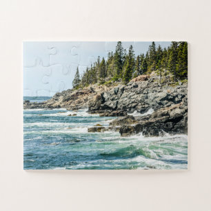 Acadia Maine Ocean Waves Puzzle