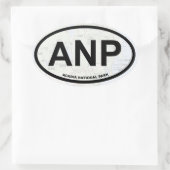 Acadia Map Aufkleber (schwarzer Text) (Tasche)