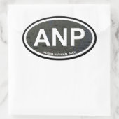 Acadia Map Aufkleber (weißer Text) (Tasche)