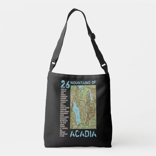 ACADIA MAP TRAGETASCHEN MIT LANGEN TRÄGERN (Rückseite)
