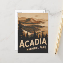 Acadia National Park Bar Harbor Vintage Kunst