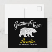 Acadia National Park Bear Postkarte (Vorne/Hinten)