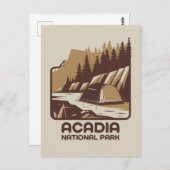 Acadia National Park Camping Adventure Postkarte (Vorne/Hinten)