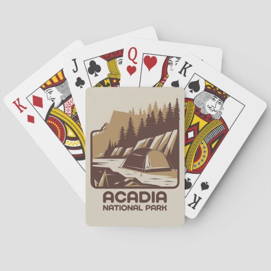 Acadia National Park Camping Adventure Spielkarten (Rückseite)