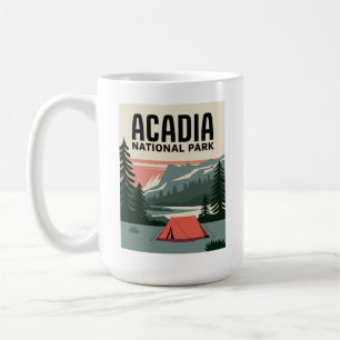 Acadia National Park Camping Vintage Kaffeetasse