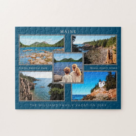 Acadia National Park Custom Family Foto Puzzle (Horizontal)