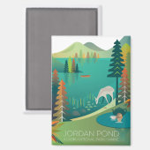 Acadia National Park, Jordan Pond Magnet (Vorderseite/Rückseite)