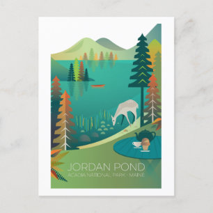 Acadia National Park, Jordan Pond Postcard Postkarte